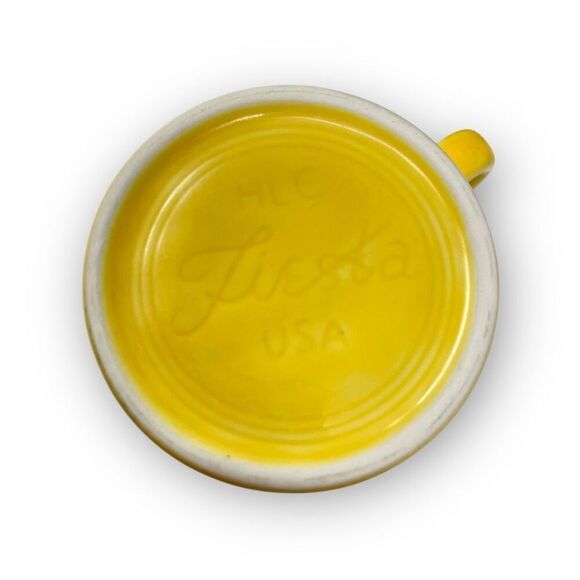 Lot of 6 Fiesta Fiestaware O-Ring Handle Coffee Mugs HLC USA Sunflower Yellow - Picture 10 of 10